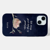喜び絵を描の手の水色のテ素晴らしィング Case-Mate iPhoneケース (裏面 (横))