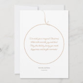 喜び美的クリスマスニューイヤーの写真グリーティング 招待状 (裏面)