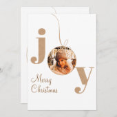 喜び美的クリスマスニューイヤーの写真グリーティング 招待状 (正面/裏面)