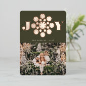 喜び装飾花クリスマス飾エレガントり 箔シーズンカード (立ち正面)