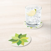 喜び顔葉の ラウンドペーパーコースター (インサイチュ)