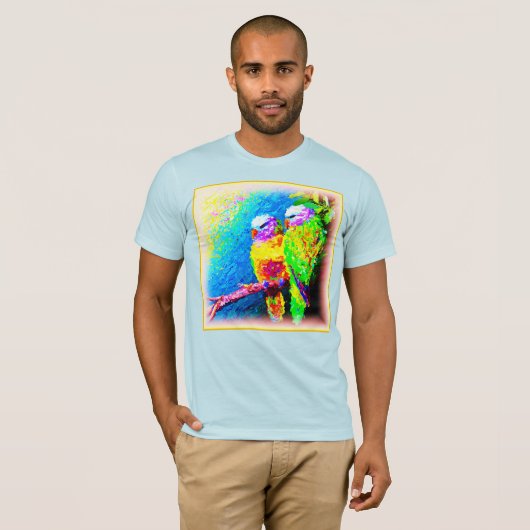 喜び鮮やかに満ちた虹の鳥。買今 Tシャツ (正面フル)