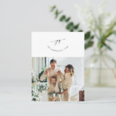 喜び、あいさつ、家族写真、かわいい笑顔のスクリプト ポストカード (スタンド正面)