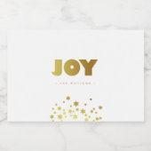 喜び |おもしろいクリスマスホワイト&金ゴールドミニ リキュールボトルラベル (シングルラベル)