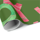 喜び |かわいい赤カラフル緑のクリスマスパターン ラッピングペーパー (ロールコーナー)