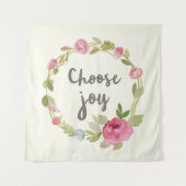 喜び|のピンクのパステル調のバラを選んで下さい タペストリー (正面(横))