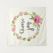 喜び|のピンクのパステル調のバラを選んで下さい タペストリー (正面)