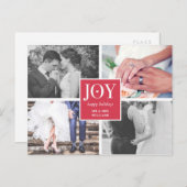 喜び | の結婚写真コラージュ | ハッピーホリデー シーズンポストカード (正面/裏面)