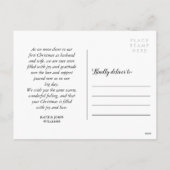 喜び | の結婚写真コラージュ | ハッピーホリデー シーズンポストカード (裏面)