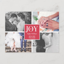 喜び | の結婚写真コラージュ | ハッピーホリデー シーズンポストカード