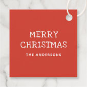 喜び。キュートな冬のクリスマスウッドランドのクマ動物 フェイバータグ (裏面)