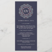 喜び |クリスマスディナーメニュー メニュー (正面)