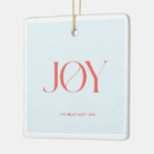 喜び | クリスマスパーソナライズされた飾り セラミックオーナメント (左)