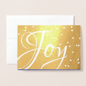 喜び。クリスマスホリデーラグジュアリー 箔カード (封筒付き正面)