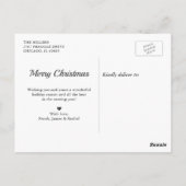 喜び|グリーンプレイドフォトコラージュクリスマスホリデー ポストカード (裏面)