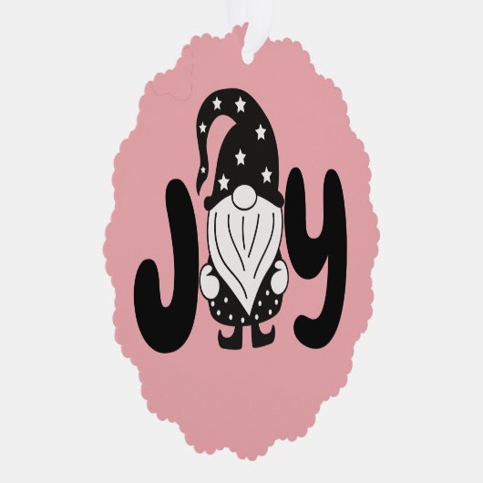 喜び |スクリプエレガントトスタイリッシュ格言クリスマス オーナメントカード (右)