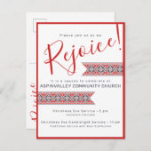 喜び | スラブ様式の民俗アート ポインセチア ポストカード (正面/裏面)