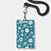 喜び バッジ (正面（ネックストラップ付）)