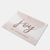 喜び |バラ金ゴールドクリスマス ドアマット (アングル)