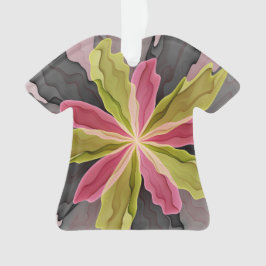 喜び、ピンクの緑の無煙炭ファンタジーフラワーフラクタル オーナメント
