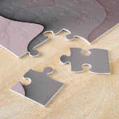 喜び、ピンクの緑の無煙炭ファンタジーフラワーフラクタル ジグソーパズル (側面)