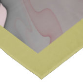 喜び、ピンクの緑の無煙炭ファンタジーフラワーフラクタル テーブルクロス (アングル)