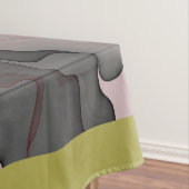 喜び、ピンクの緑の無煙炭ファンタジーフラワーフラクタル テーブルクロス (インサイチュ)