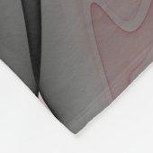 喜び、ピンクの緑の無煙炭ファンタジーフラワーフラクタル フリースブランケット (角)