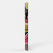 喜び、ピンクの緑の無煙炭ファンタジーフラワーフラクタル Case-Mate iPhoneケース (裏面/右)