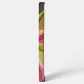 喜び、ピンクの緑の無煙炭ファンタジーフラワーフラクタル SAMSUNG GALAXYケース (左側面)