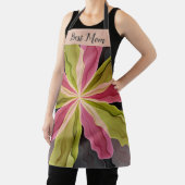 喜び、ピンクの緑の無煙草花フラクタルマ最高のマー エプロン (インサイチュ)