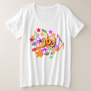 喜び プラスサイズTシャツ