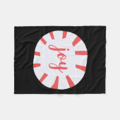 喜び – ペパーミントクリスマス フリースブランケット (正面(横))