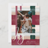 喜び |マロモダンーン&グリーンウォーターのカラープレイド写真 シーズンカード (正面)