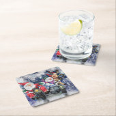 喜び – メリークリスマス スクエアペーパーコースター (インサイチュ)