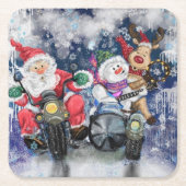 喜び – メリークリスマス スクエアペーパーコースター (正面)