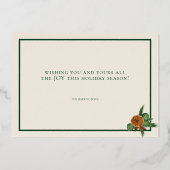 喜び 乾燥 オレンジ パイン 輪 wreath 非写真 ゴールド 箔シーズンカード (裏面)