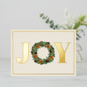 喜び 乾燥 オレンジ パイン 輪 wreath 非写真 金 箔シーズンカード (立ち正面)