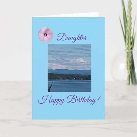 喜び，娘の誕生日，折り畳みカード カード (正面)