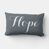 「喜び」「希望」クリスマスと新年ブルー ランバークッション (裏面)