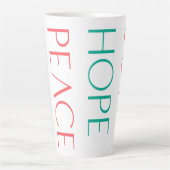 喜び、希望、愛、平和 カフェラテマグ (正面)