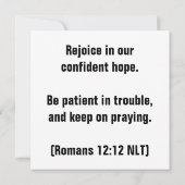 喜び、希望、祈りの言葉（ローマ12:12 JCB） カード (裏面)