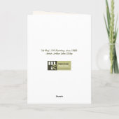 喜び+平和+愛。ヴィンテージ・アート・クリスマス シーズンカード (裏面)