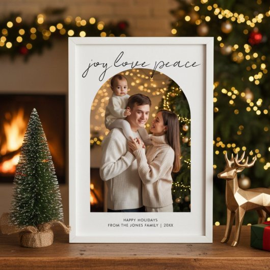 喜び 愛 平和 かわいい ファミリー クリスマス カード