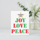 喜び、愛、平和 シーズンポストカード (スタンド正面)