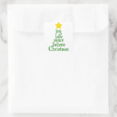 喜び、愛、平和、信じクリスマス スクエアシール (バッグ)