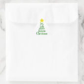 喜び、愛、平和、信じクリスマス 三角形シール (バッグ)