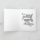 喜び、愛、平和、疑問に思クリスマスの木のスターパグ シーズンカード (内部)
