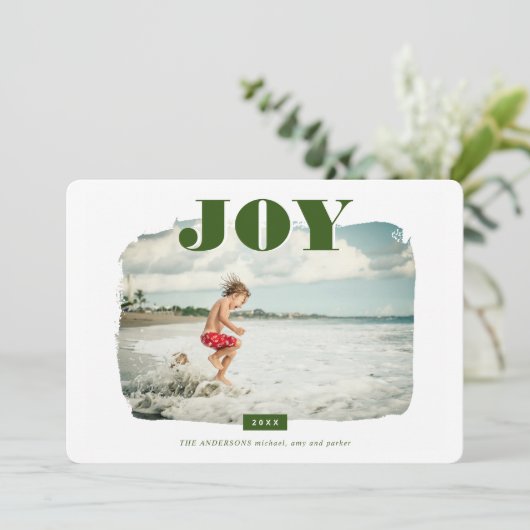 喜び |抽象芸術フレームのフォトオーバーレイ シーズンカード (スタンド正面)