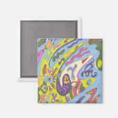 喜び、抽象芸術 マグネット (正面/裏面)